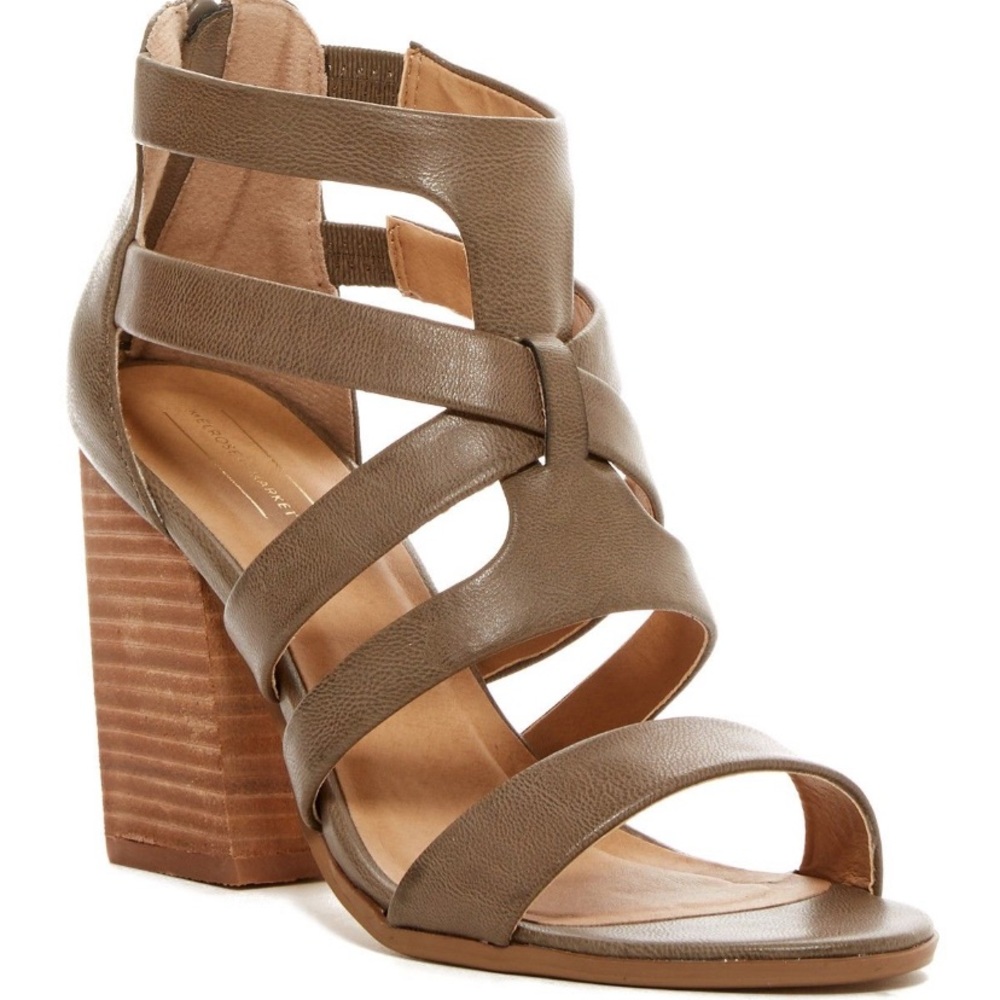 Gray Block Heel